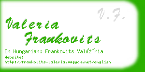valeria frankovits business card